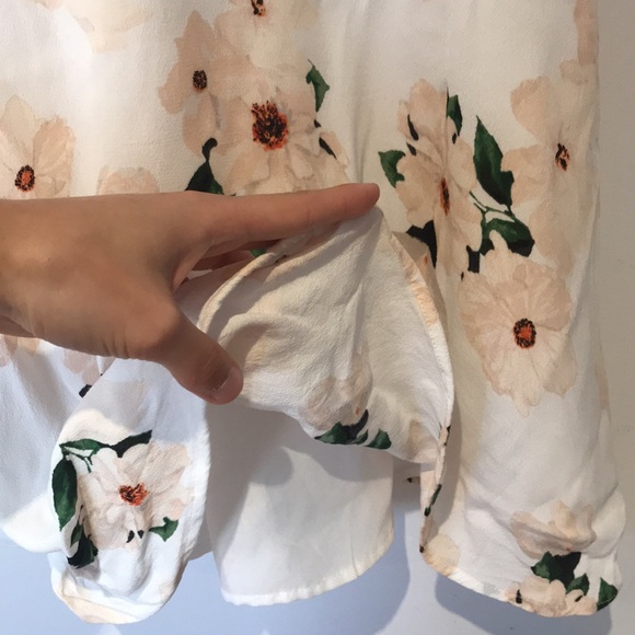 Dynamite Floral White Dress XSmall - Picture 3 of 5